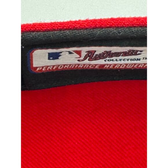 Washington Nationals Red Fitted Hat w/ White Stars Size 7 1/4 - Picture 10 of 12